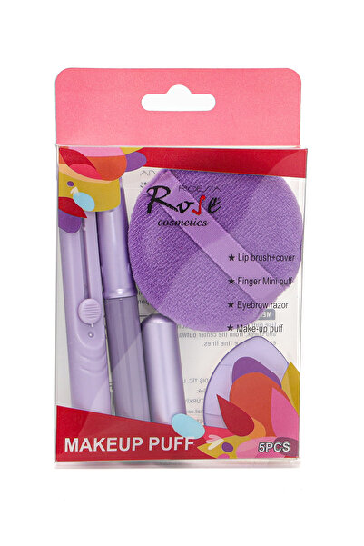Roesıa Rose Cosmetics Rose 5'li Fırça, Sünger, Ustura Seti