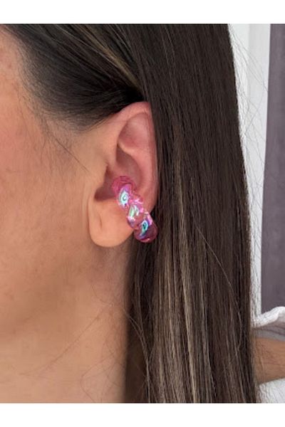 bijuxbymrv Auger Neon Pink Colored Earcuff (Cartilage Earring)
