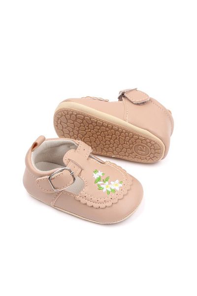 Superbaby Cream shoes with floral embroidery - Bella