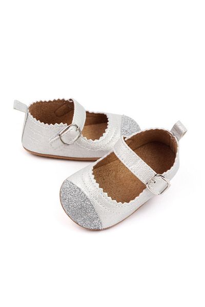 Superbaby Pantofiori argintii - sclipici