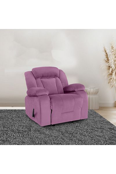 Lazy Vibes MNZ5 | Velvet Rocking Recliner Chair - Light Purple