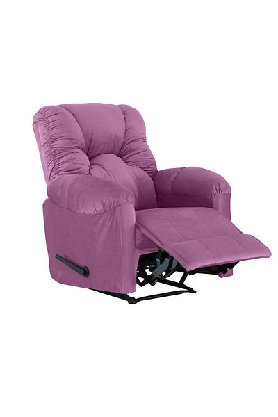 American Polo | Velvet Classic Recliner Chair - Light Purple -92×78x103