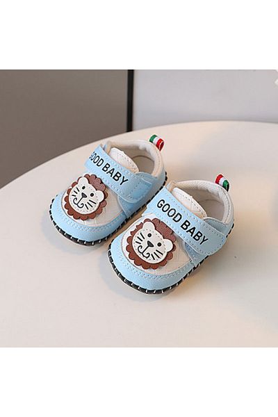 Superbaby White and blue shoes for boys - Lion