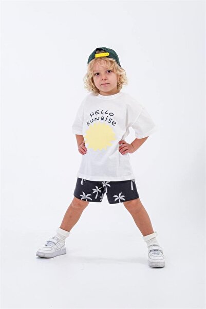 Motebarn Wear Унісекс модель Hello Sunrise з написом, комплект верхнього та н...