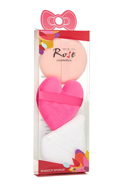 Roesıa Rose Cosmetics Rose 3'lü Makyaj Sünger Seti