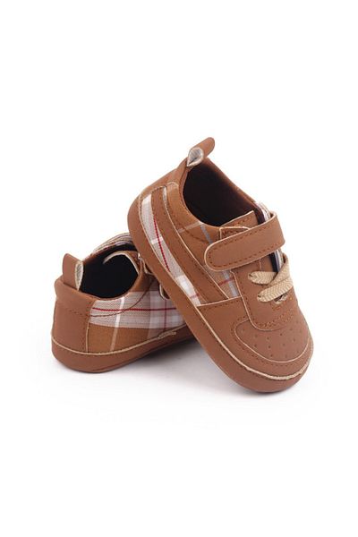 Superbaby Brown shoes for boys - Plaid
