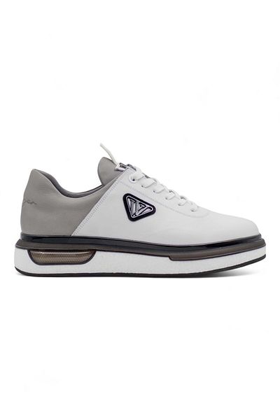 Voyager M057 Genuine Leather Men's Sneaker White