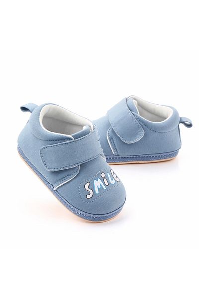 Superbaby Pantofiori albastri pentru baietei - Smile