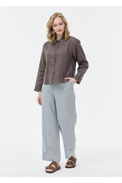 Armağan Linen Trousers with Leg Detail