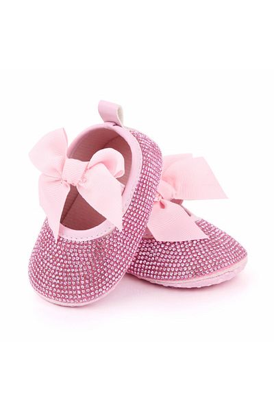 Superbaby Pink rhinestone shoes