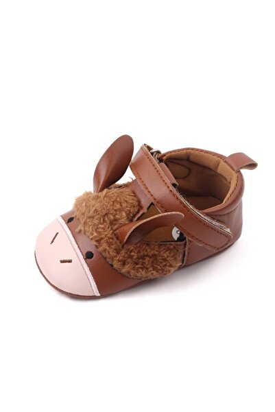 Superbaby Pantofi maro cu design de animalut pentru fetite