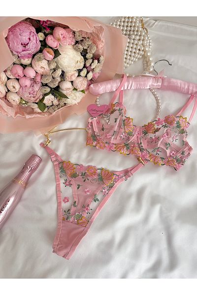 EDLİNGERİE Set bralet Agathe roz
