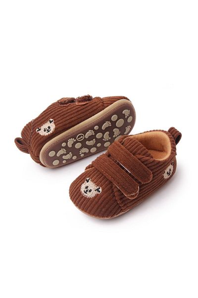 Superbaby Pantofiori maro din reiat - Teddy