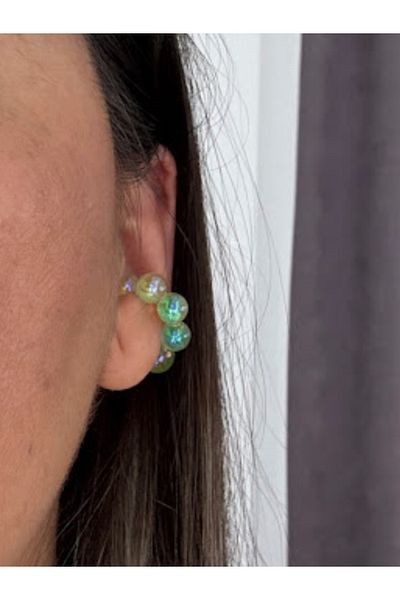 bijuxbymrv Topcuk Neon Light Green Colored Earcuff (Cartilage Earring)