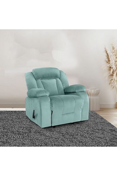 Lazy Vibes MNZ5 | Velvet Rocking Recliner Chair - Light Turquoise