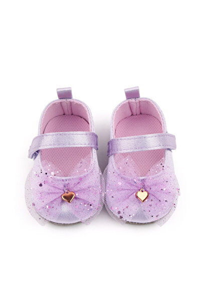 Superbaby Лилави сатенени обувки