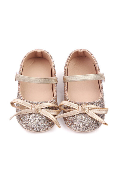 Superbaby Pantofiori aurii cu sclipici