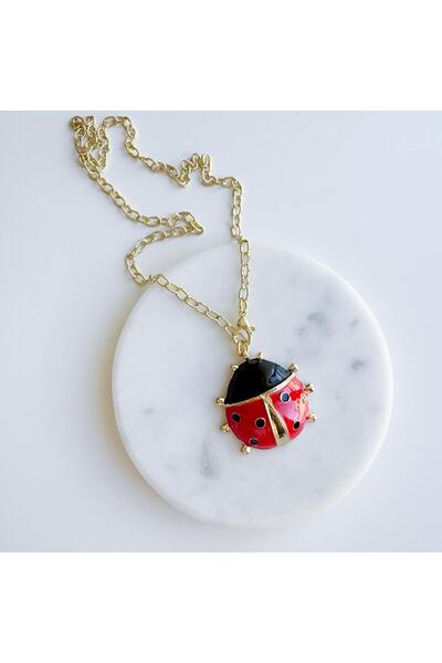 Venus Design Steel Ladybug Necklace