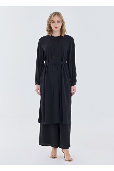 Armağan Fırfır Detaylı Kemerli Tunik