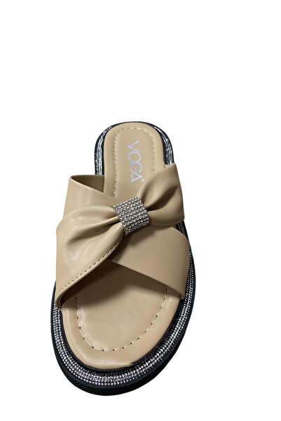 Voga Жіночі тапочки з плоскою підошвою та камінцями