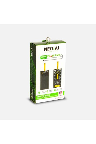 NEO:Ai Power Bank 35000mAh | Chicago PB Series | PD Fast Charging, 100 LED Display