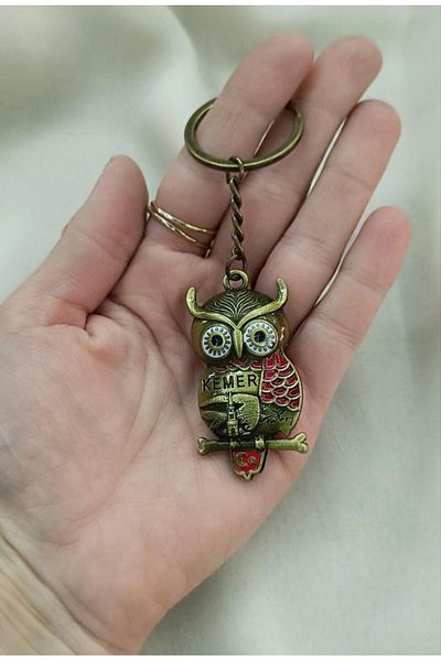 Hd Marketim Keychain Metal Owl Moon Star Bag Car Wallet Ornament Belt Written