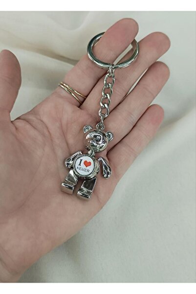 Hd Marketim Keychain Metal Teddy Bear Movable Arms Legs Moon Star Bag Car Wallet Ornament