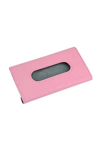 ABYZ Suport elegant pentru șervețele de parasolar auto, piele ecologică, dimensiuni 23x12.5x2.5cm, culoare roz ABYZ™