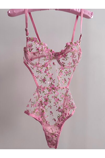 EDLİNGERİE Pink Amelie Bodysuit