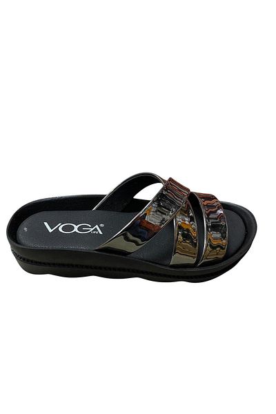 Voga شبشب نسائي ذو نعل مسطح حجري