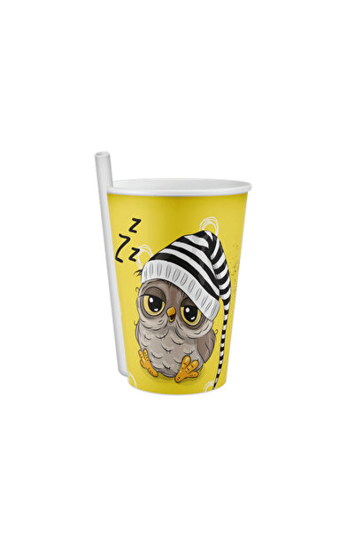 silky glows Glass with Self Straw 400 Ml (1 Piece)