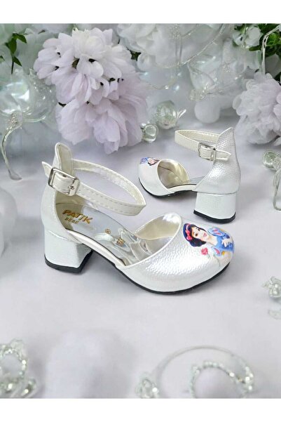 pediashoes Dívčí bavlněné princeznovské ilustrované večerní společenské boty na malém podpatku