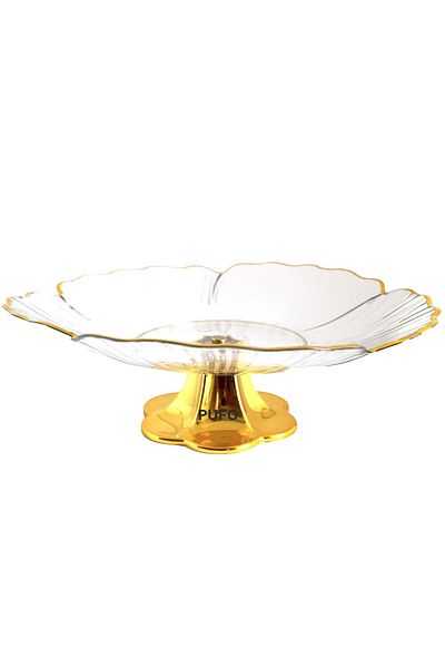 PUFO Elegant bol tip platou Pufo Elegant cu fructe, cu picior pentru prăjituri, produse de patiserie, fructe, aperitive