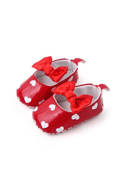 Superbaby Red shoes with hearts and bow