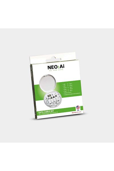 NEO:Ai All-in-1 Mobile Data Cable Set| MFN Series| Compact Universal USB Charging Kit