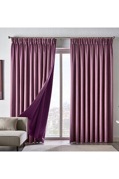MebelPort Curtain Dauble Blackout Blackout Curtain Single Kant 1X2 American Pleat Background Curtain