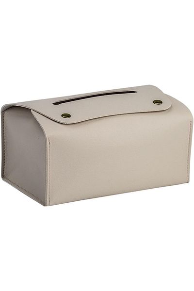 ABYZ Foldable napkin box, eco-leather, dimensions 18x11x8cm, beige color ABYZ™