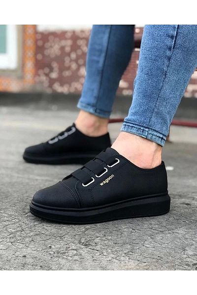 TRENDYSHOES Wg026 Charcoal Thick Sole Casual Men's Shoes