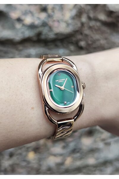Lee Cooper LC08056 Oval Kasa Kelepçe Kordon Detaylı 3 ATM Su Geçirmez 3 Renk Klasik Kadın Saati