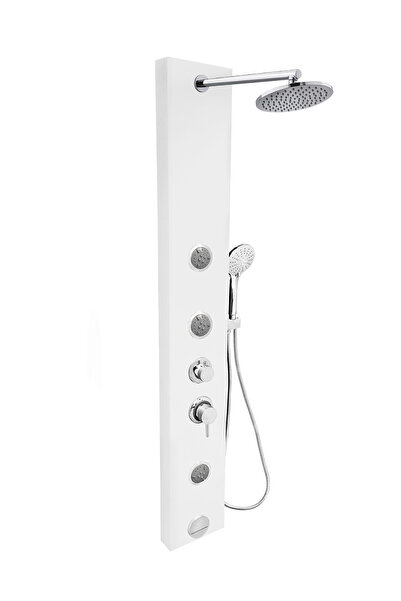 Jet Banyo Aurel Lena Beyaz Venüs Masajlı Duş Sistemi , Mafsallı 360 ° , Tepe ...