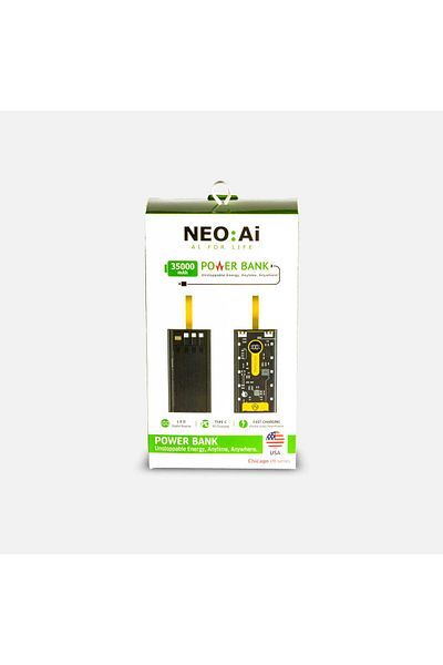 NEO:Ai Power Bank 35000mAh | Chicago PB Series | PD Fast Charging, 100 LED Display