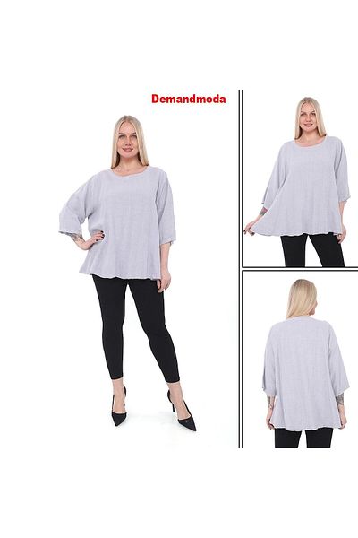 lovedrobe Plus Size Women's Tunic Blouse 22001-White - 48