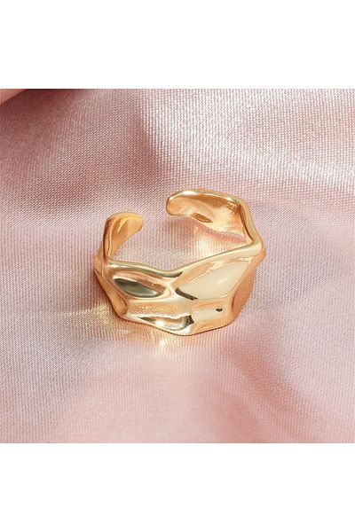 SIC MODA Adjustable Titanium Retro Gold Ring 5110