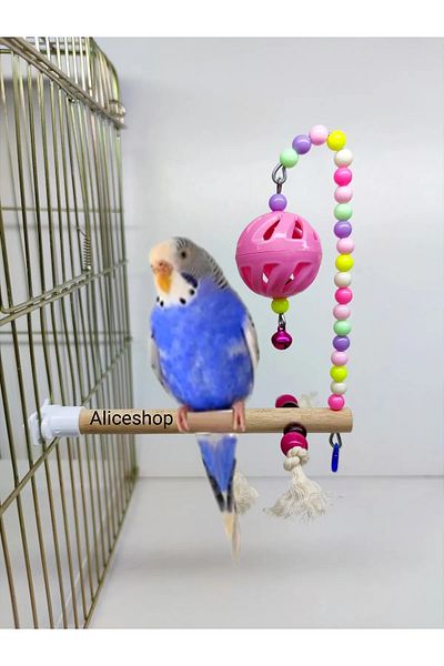 Alice Sultan Sevda paradise group perch with stress rope for budgies