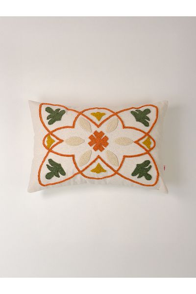 Galia Tasarım Κάλυμμα μαξιλαριού Bohemian Punch Throw - Marrakech Washed Linen