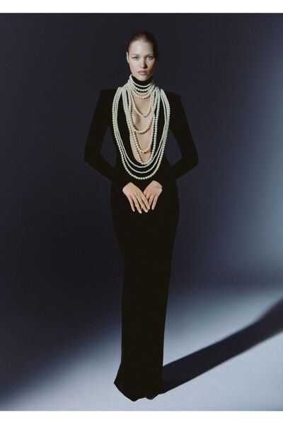 Jerberaa takı 11 parça düğün kolyesi inci kolye set takım (büyük küçük inci)