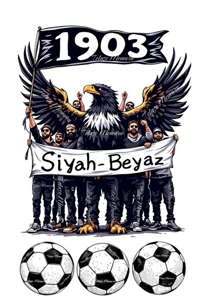 telaşe memuru Siyah Beyaz Taraftar Pasta Süsü - Pasta Resmi ve Kağıdı - Doğum...