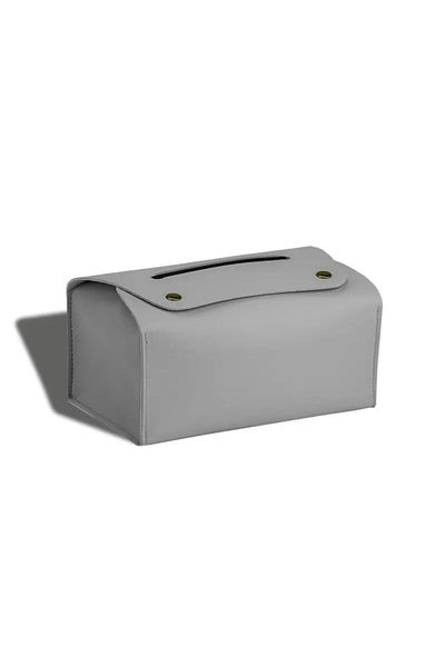 ABYZ Foldable napkin box, eco-leather, dimensions 18x11x8cm, gray color ABYZ™