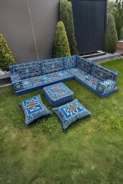 mdhomecarpet Şark Köşesi Minder Takımı | Yer , Sırt Minderi, Etnik Desen, Sal...