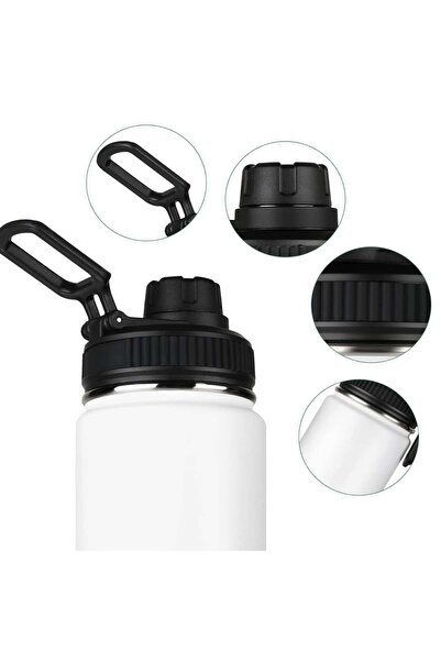 PUFO Camping metal thermos bottle for drinks, isothermal, 500 ml, white